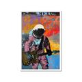 Picture of Retro Spaceman with Guitar Poster _GroupedProduct_Rectangle_Portrait_Framed_Matted_
