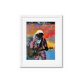 Picture of Retro Spaceman with Guitar Poster _GroupedProduct_Rectangle_Portrait_Framed_Matted_