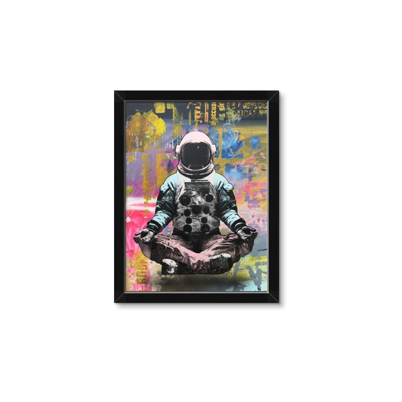 Picture of Retro Spaceman Poster _GroupedProduct_Rectangle_Portrait_Framed_Matted_