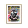 Picture of Retro Spaceman Poster _GroupedProduct_Rectangle_Portrait_Framed_Matted_