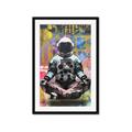 Picture of Retro Spaceman Poster _GroupedProduct_Rectangle_Portrait_Framed_Matted_
