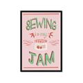 Picture of Sewing is my Jam Typography Poster _GroupedProduct_Rectangle_Portrait_Framed_Matted_