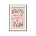 Picture of Sewing is my Jam Typography Poster _GroupedProduct_Rectangle_Portrait_Framed_Matted_