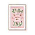 Picture of Sewing is my Jam Typography Poster _GroupedProduct_Rectangle_Portrait_Framed_Matted_