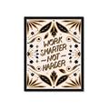 Picture of Work Smarter Not Harder Typography Poster _GroupedProduct_Rectangle_Portrait_Framed_Matted_