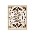 Picture of Work Smarter Not Harder Typography Poster _GroupedProduct_Rectangle_Portrait_Framed_Matted_