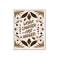 Picture of Work Smarter Not Harder Typography Poster _GroupedProduct_Rectangle_Portrait_Framed_Matted_
