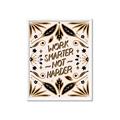 Picture of Work Smarter Not Harder Typography Poster _GroupedProduct_Rectangle_Portrait_Framed_Matted_