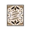 Picture of Work Smarter Not Harder Typography Poster _GroupedProduct_Rectangle_Portrait_Framed_Matted_