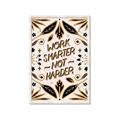 Picture of Work Smarter Not Harder Typography Poster _GroupedProduct_Rectangle_Portrait_Framed_Matted_