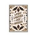 Picture of Work Smarter Not Harder Typography Poster _GroupedProduct_Rectangle_Portrait_Framed_Matted_