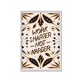 Picture of Work Smarter Not Harder Typography Poster _GroupedProduct_Rectangle_Portrait_Framed_Matted_