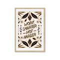 Picture of Work Smarter Not Harder Typography Poster _GroupedProduct_Rectangle_Portrait_Framed_Matted_
