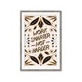 Picture of Work Smarter Not Harder Typography Poster _GroupedProduct_Rectangle_Portrait_Framed_Matted_