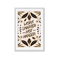 Picture of Work Smarter Not Harder Typography Poster _GroupedProduct_Rectangle_Portrait_Framed_Matted_