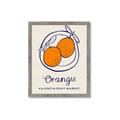 Picture of Food Art - Oranges Valencia Fruit Market _GroupedProduct_Rectangle_Portrait_Framed_Matted_