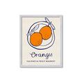 Picture of Food Art - Oranges Valencia Fruit Market _GroupedProduct_Rectangle_Portrait_Framed_Matted_