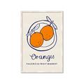 Picture of Food Art - Oranges Valencia Fruit Market _GroupedProduct_Rectangle_Portrait_Framed_Matted_
