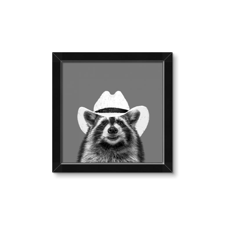 Picture of Wyatt The Cowboy Raccoon _GroupedProduct_Square_Framed_Matted_