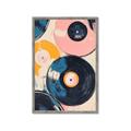 Picture of Retro Vinyl Records Poster _GroupedProduct_Rectangle_Portrait_Framed_Matted_