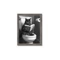 Picture of Plus Size Kitty on the Loo _GroupedProduct_Rectangle_Portrait_Framed_Matted_