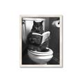 Picture of Plus Size Kitty on the Loo _GroupedProduct_Rectangle_Portrait_Framed_Matted_