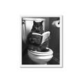 Picture of Plus Size Kitty on the Loo _GroupedProduct_Rectangle_Portrait_Framed_Matted_
