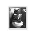 Picture of Plus Size Kitty on the Loo _GroupedProduct_Rectangle_Portrait_Framed_Matted_