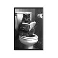 Picture of Plus Size Kitty on the Loo _GroupedProduct_Rectangle_Portrait_Framed_Matted_