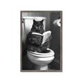 Picture of Plus Size Kitty on the Loo _GroupedProduct_Rectangle_Portrait_Framed_Matted_
