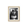 Picture of Plus Size Kitty on the Loo _GroupedProduct_Rectangle_Portrait_Framed_Matted_