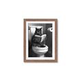 Picture of Plus Size Kitty on the Loo _GroupedProduct_Rectangle_Portrait_Framed_Matted_