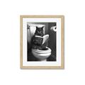 Picture of Plus Size Kitty on the Loo _GroupedProduct_Rectangle_Portrait_Framed_Matted_