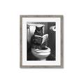 Picture of Plus Size Kitty on the Loo _GroupedProduct_Rectangle_Portrait_Framed_Matted_