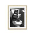 Picture of Plus Size Kitty on the Loo _GroupedProduct_Rectangle_Portrait_Framed_Matted_