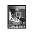 Picture of Joyful Elephant Bath Time _GroupedProduct_Rectangle_Portrait_Framed_Matted_