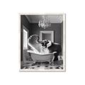 Picture of Joyful Elephant Bath Time _GroupedProduct_Rectangle_Portrait_Framed_Matted_