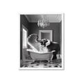 Picture of Joyful Elephant Bath Time _GroupedProduct_Rectangle_Portrait_Framed_Matted_