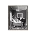 Picture of Joyful Elephant Bath Time _GroupedProduct_Rectangle_Portrait_Framed_Matted_