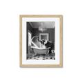 Picture of Joyful Elephant Bath Time _GroupedProduct_Rectangle_Portrait_Framed_Matted_
