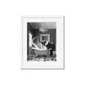 Picture of Joyful Elephant Bath Time _GroupedProduct_Rectangle_Portrait_Framed_Matted_