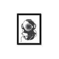 Picture of Vintage Diver Poster _GroupedProduct_Rectangle_Portrait_Framed_Matted_
