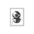 Picture of Vintage Diver Poster _GroupedProduct_Rectangle_Portrait_Framed_Matted_