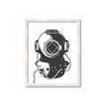 Picture of Vintage Diver Poster _GroupedProduct_Rectangle_Portrait_Framed_Matted_