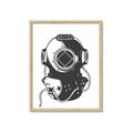 Picture of Vintage Diver Poster _GroupedProduct_Rectangle_Portrait_Framed_Matted_