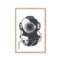 Picture of Vintage Diver Poster _GroupedProduct_Rectangle_Portrait_Framed_Matted_