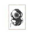 Picture of Vintage Diver Poster _GroupedProduct_Rectangle_Portrait_Framed_Matted_