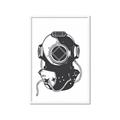 Picture of Vintage Diver Poster _GroupedProduct_Rectangle_Portrait_Framed_Matted_