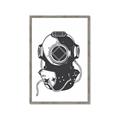 Picture of Vintage Diver Poster _GroupedProduct_Rectangle_Portrait_Framed_Matted_