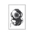 Picture of Vintage Diver Poster _GroupedProduct_Rectangle_Portrait_Framed_Matted_